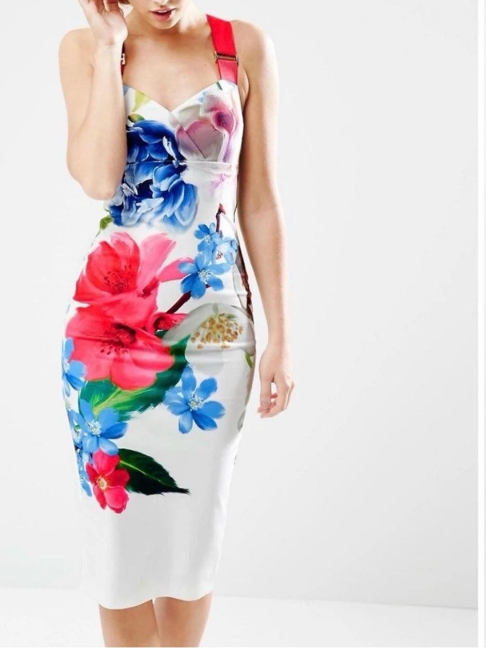Ted Baker London Alexie Forget Me Not Print Dress size 2 NWOT